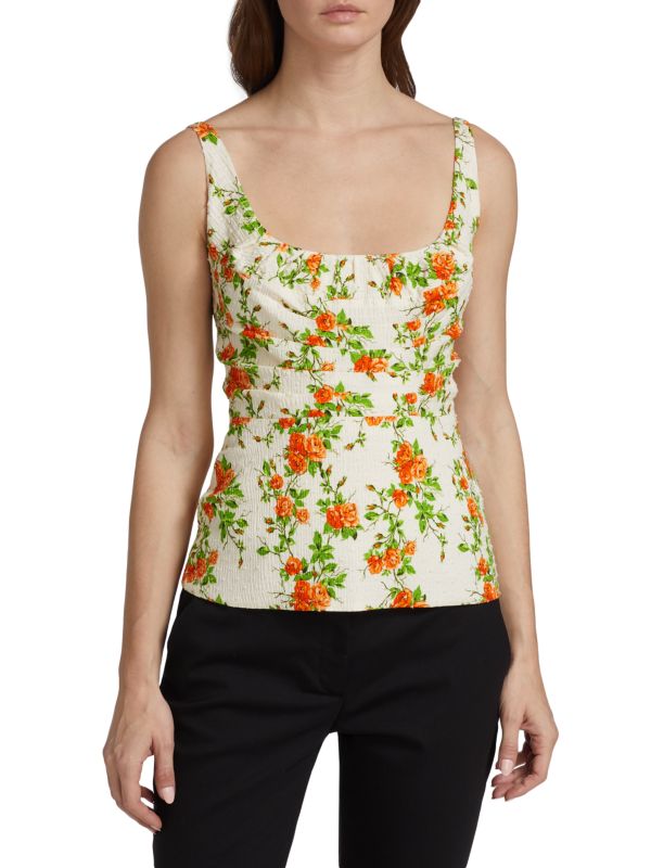 Emilia Wickstead Angie Textured Rose Top